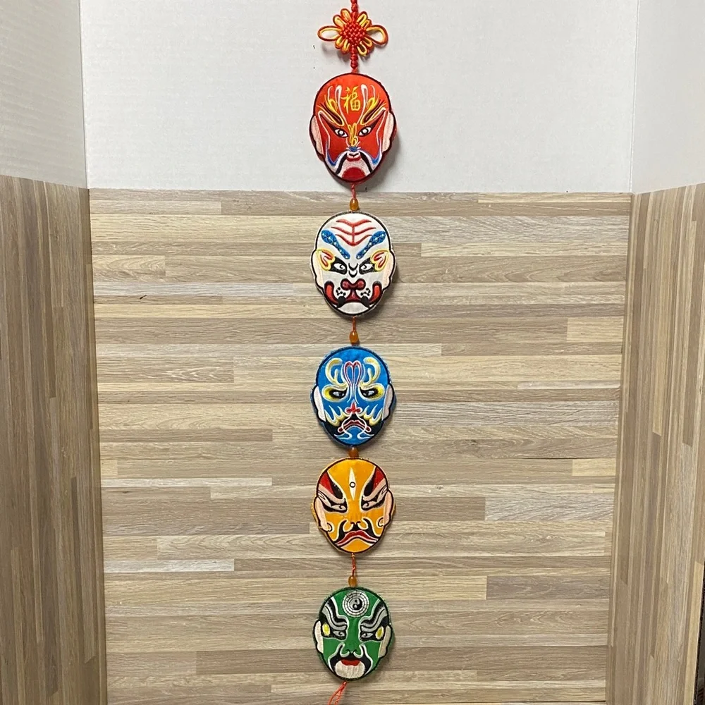 Chinese Mask Opera Colorful Mask Wall Hanging Decor traditional Chinese mask